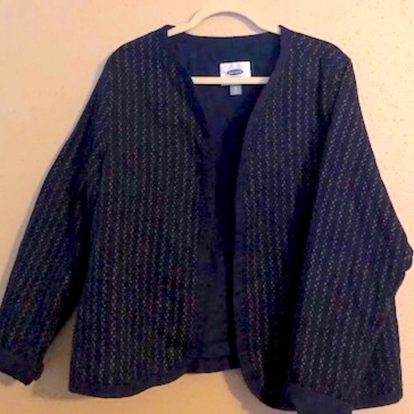 XL Old Navy Blue & White Boho Quilted Jacket - Picture 3 of 12